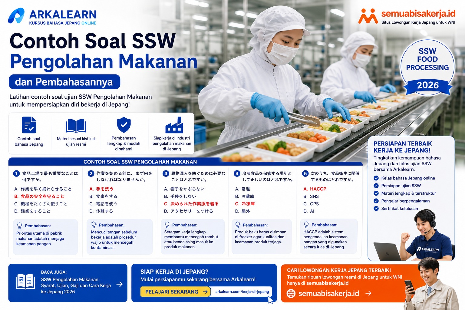 Contoh Soal SSW Pengolahan Makanan dan Pembahasannya